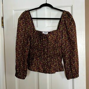 J.Crew cinched waist floral top - NWT!